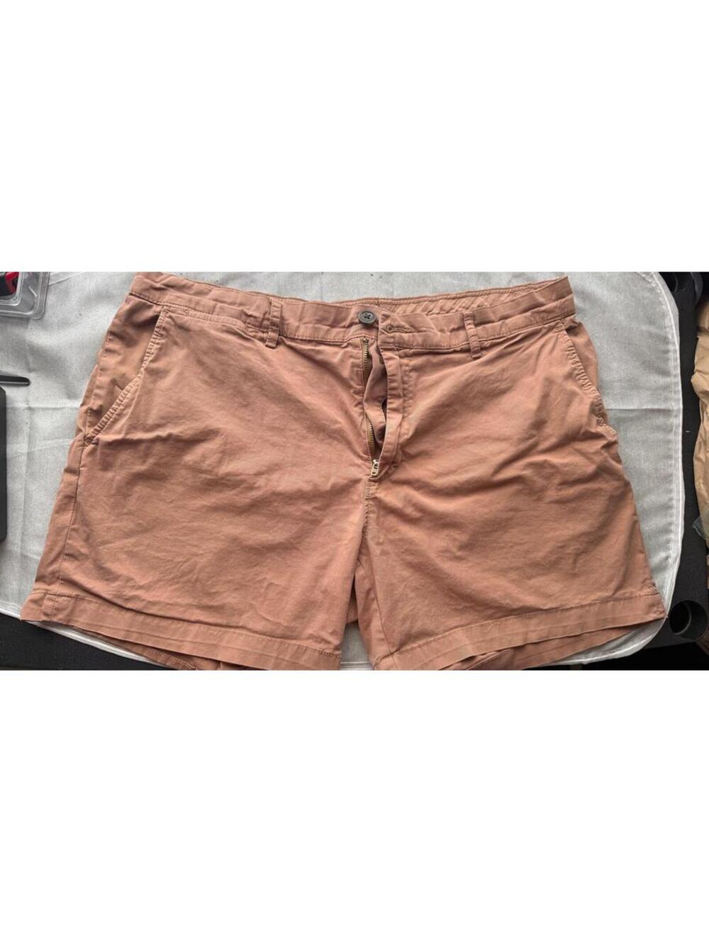Goodthreads Men’s Chino Shorts Brown Casual Flat Front Size 34